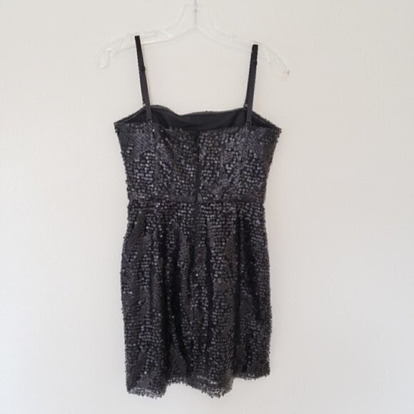 𝅺BCBGMAXAZRIA Lilac Carole Sequin Cocktail Mini Dress, Size 4P - Picture 3 of 8